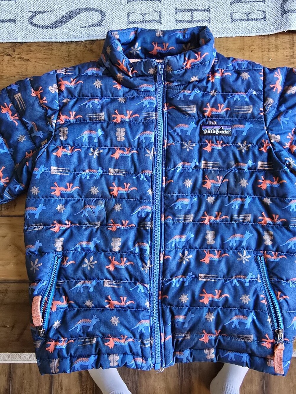 Patagonia Kids' Blue & Coral Puffer Jacket